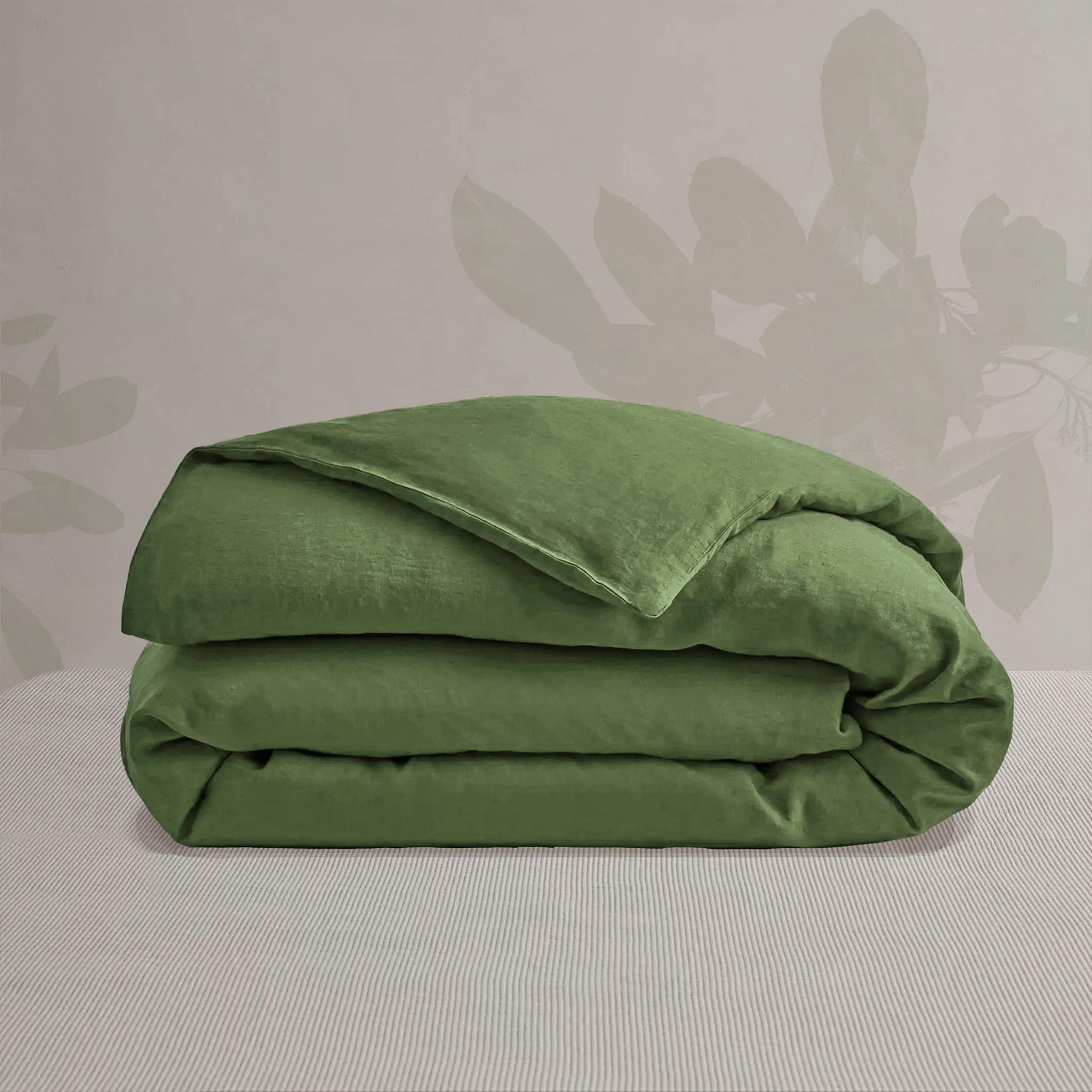 Army Green Linen Duvet Cover - Linen Times