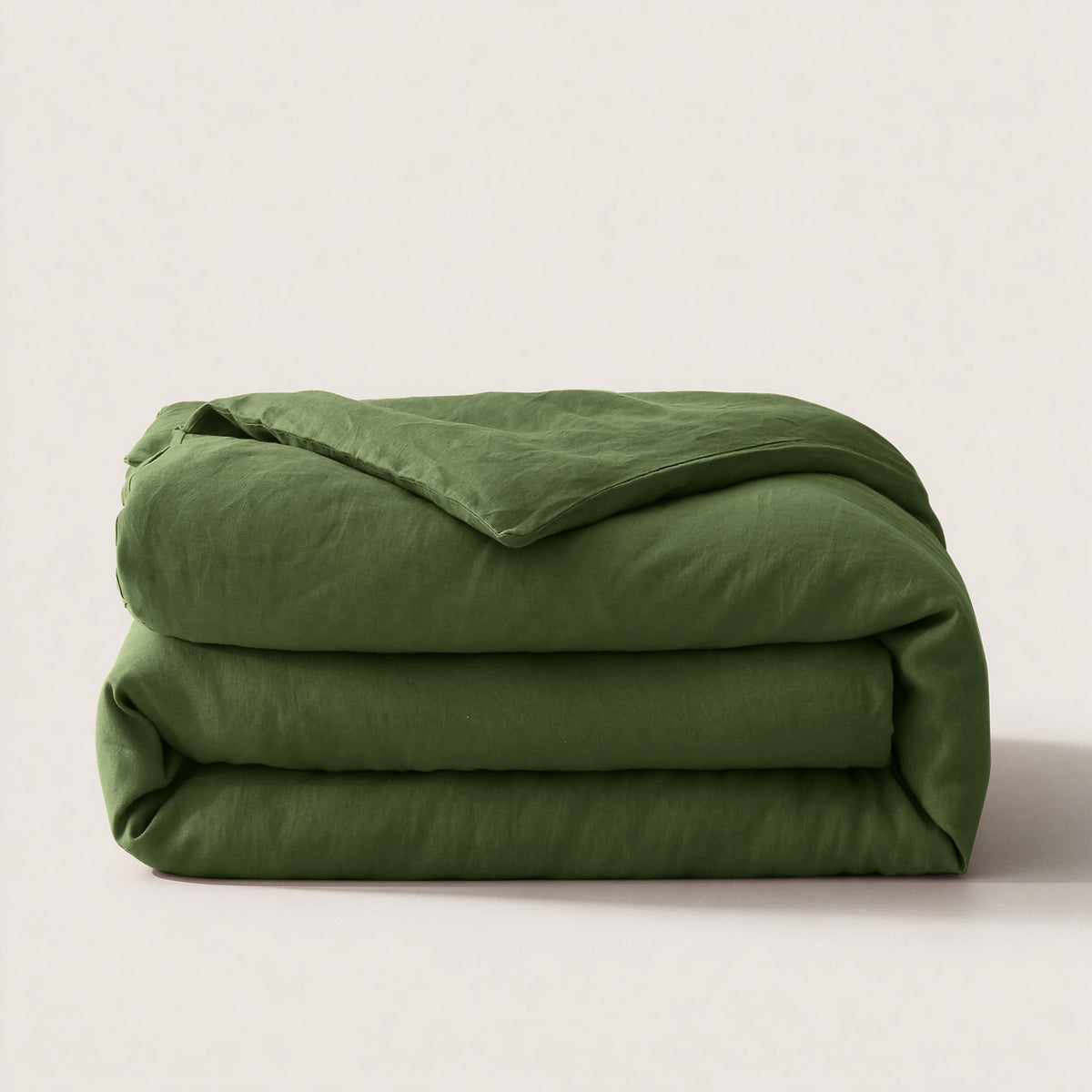 Army Green Linen Duvet Cover