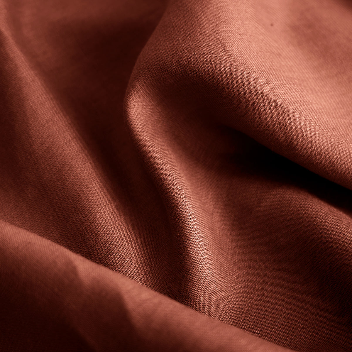 Burnt Sienna 100% Organic Linen Duvet Cover Set
