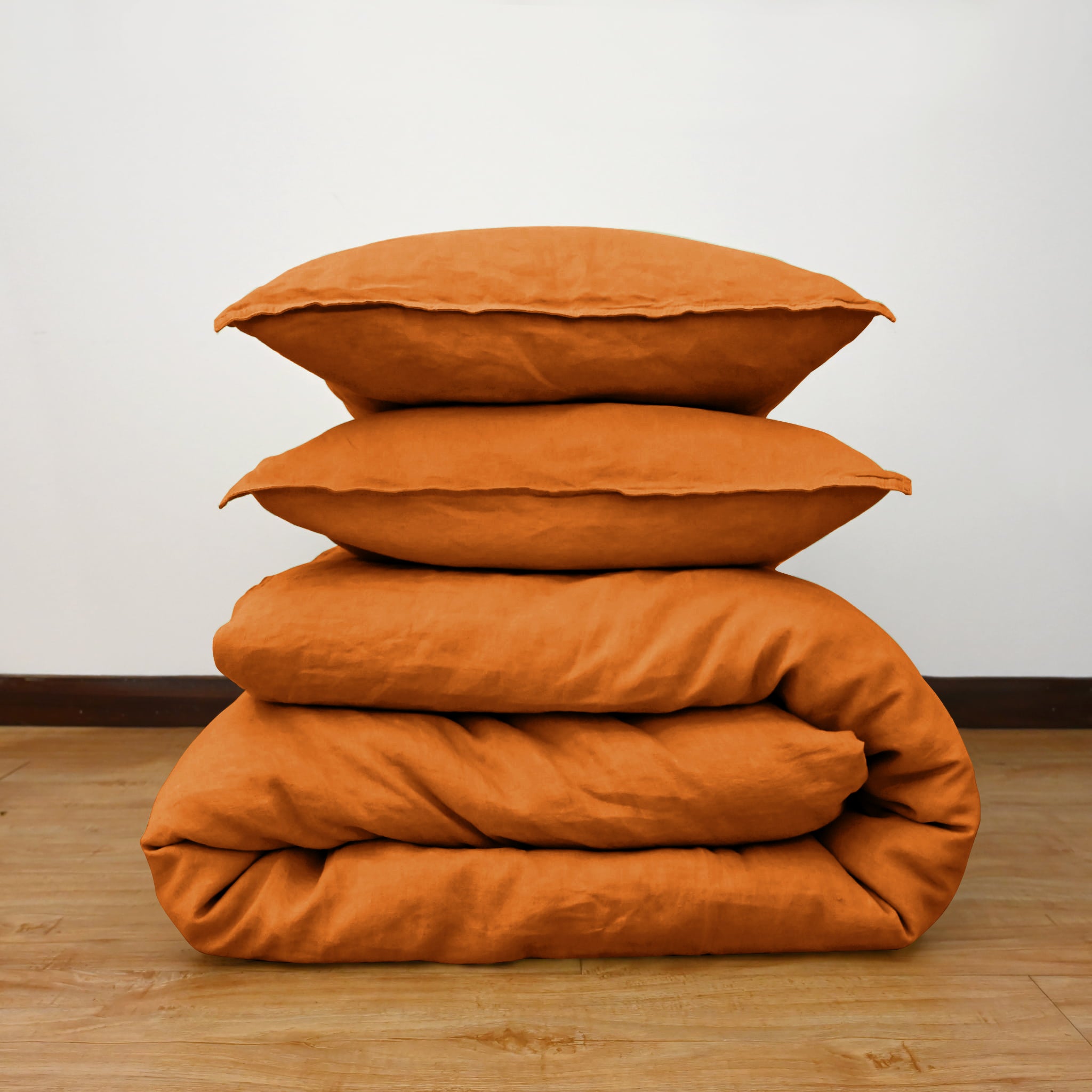 Amber Warmth Linen Duvet Cover Set