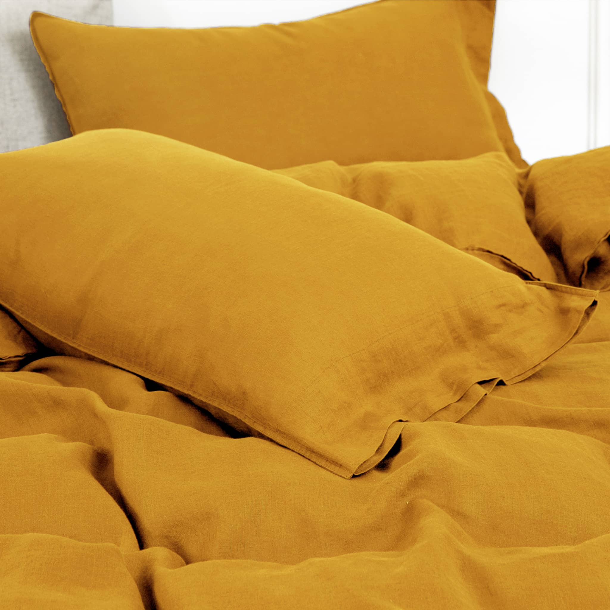 Ginger Linen Duvet Cover Set - Linen Times