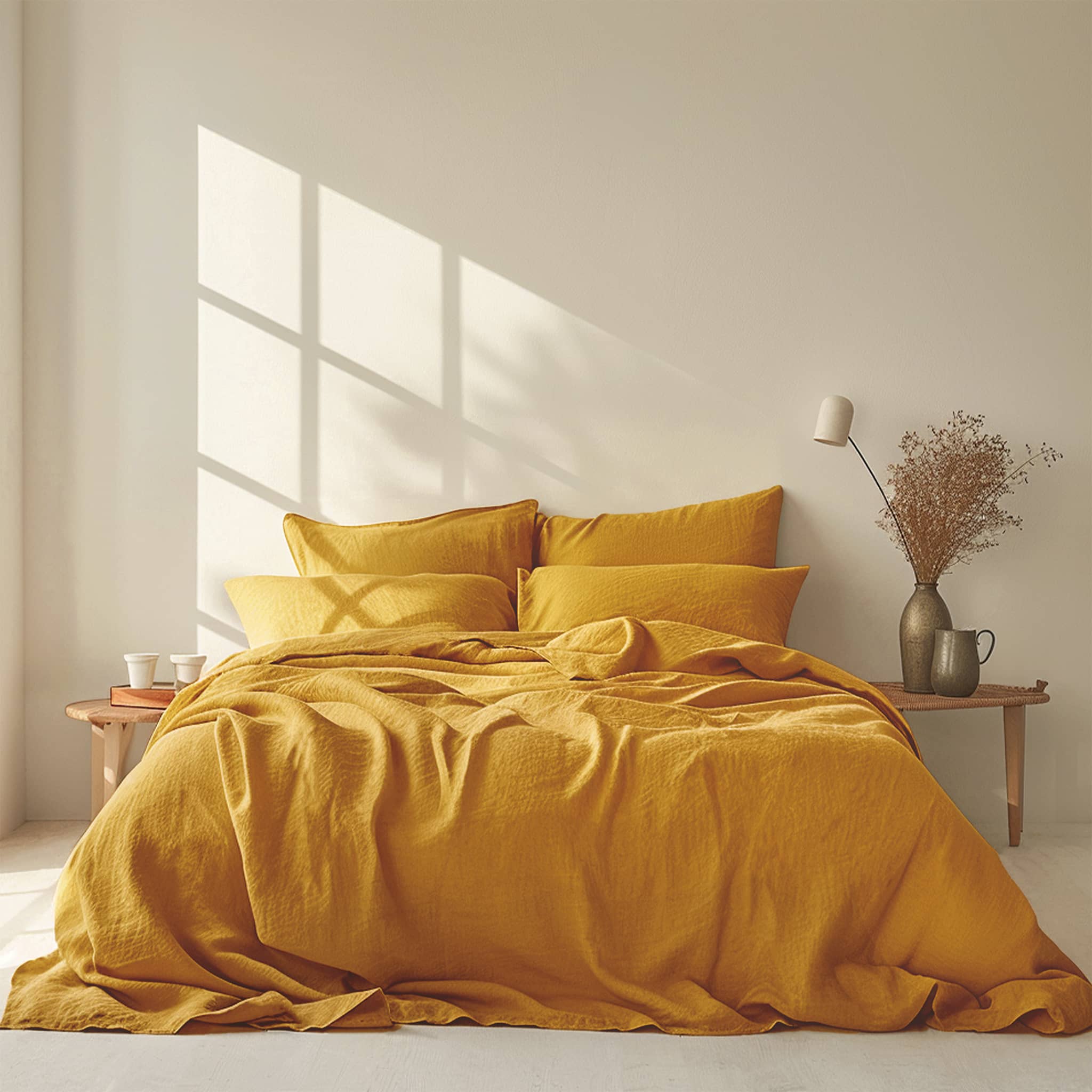 Ginger Linen Flat Sheet - Linen Times