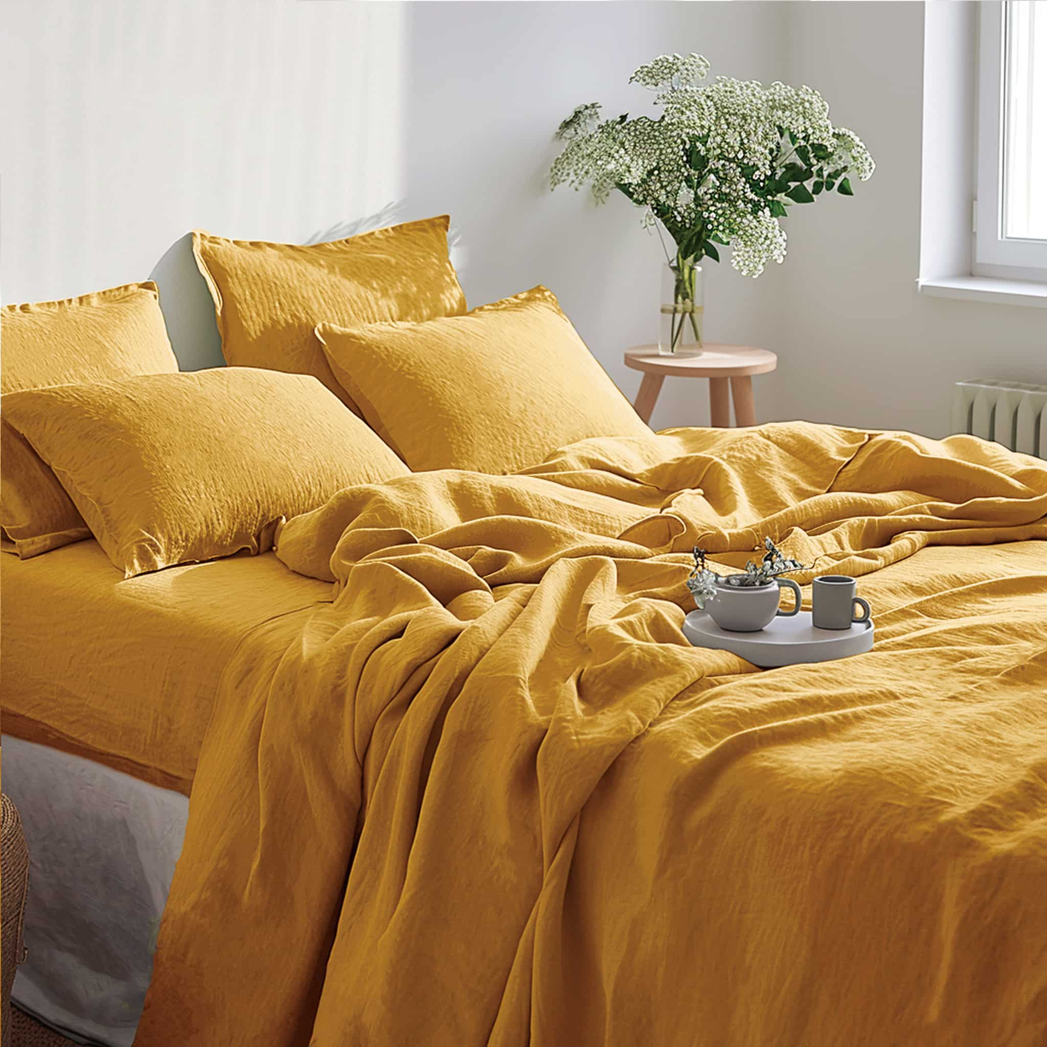 Ginger Linen Flat Sheet - Linen Times