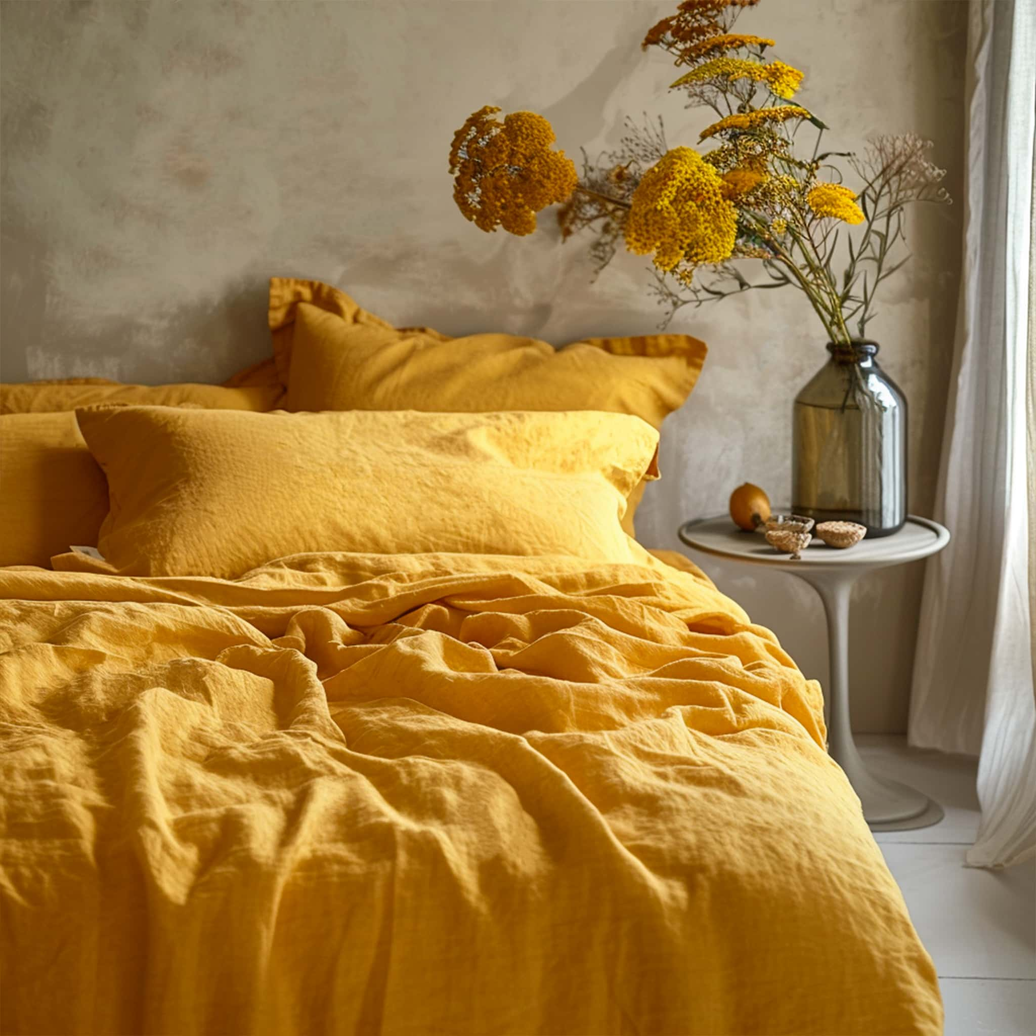 Ginger Linen Flat Sheet - Linen Times