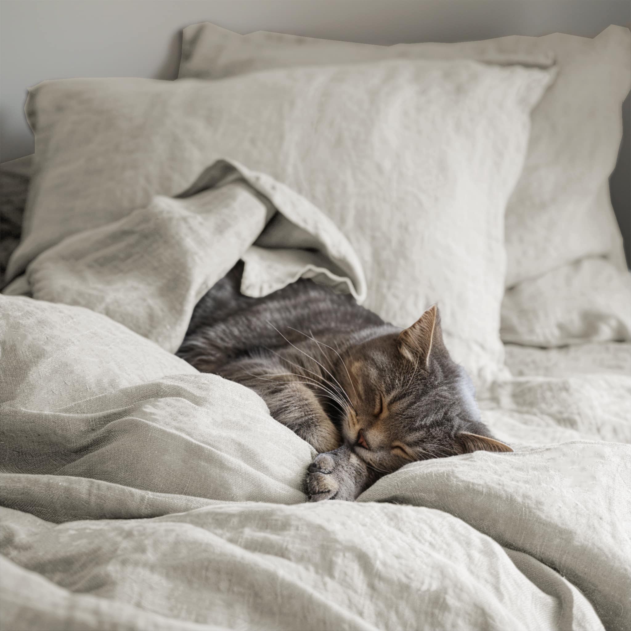 Khaki Linen Duvet Cover - Linen Times