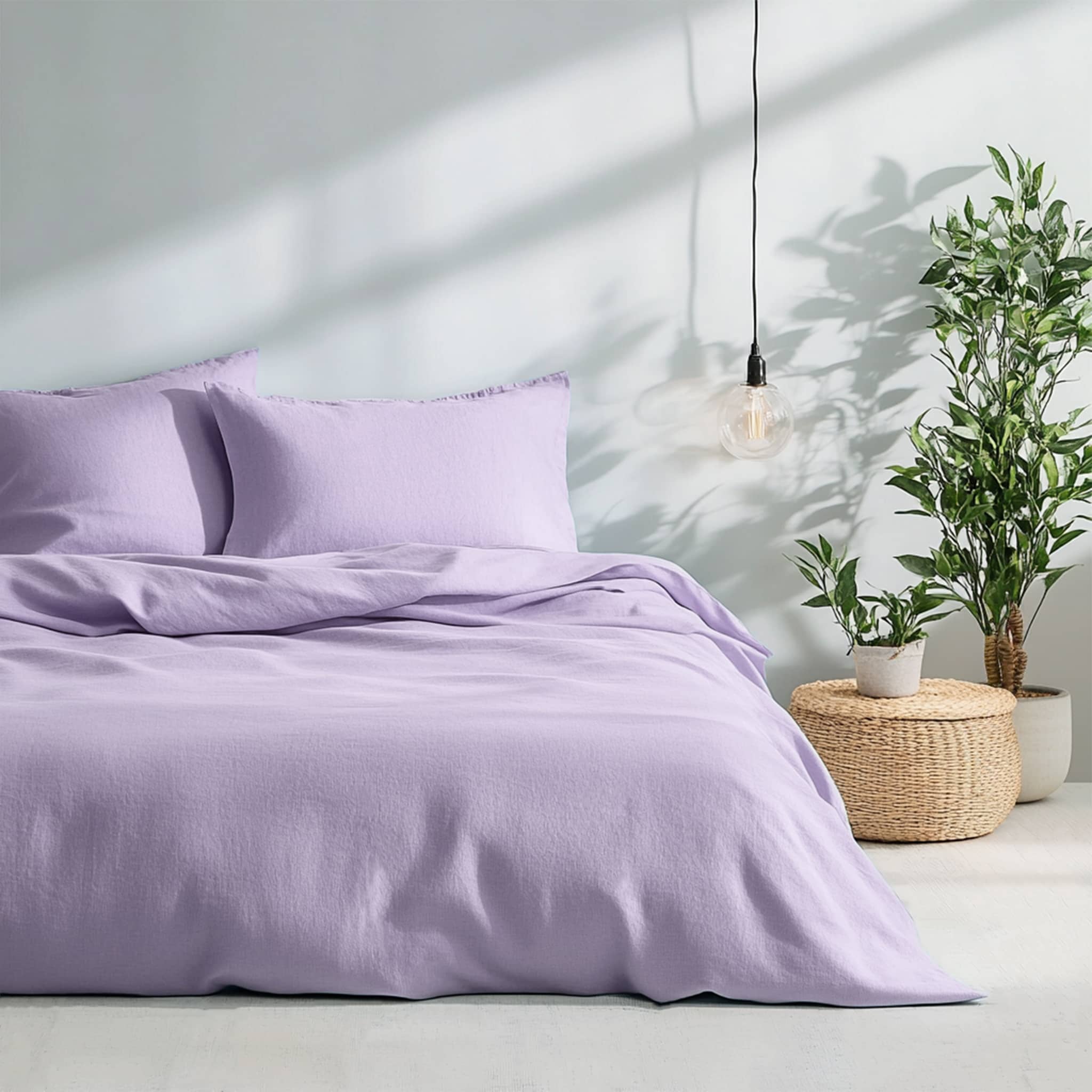 Lavender Linen Duvet Cover - Linen Times