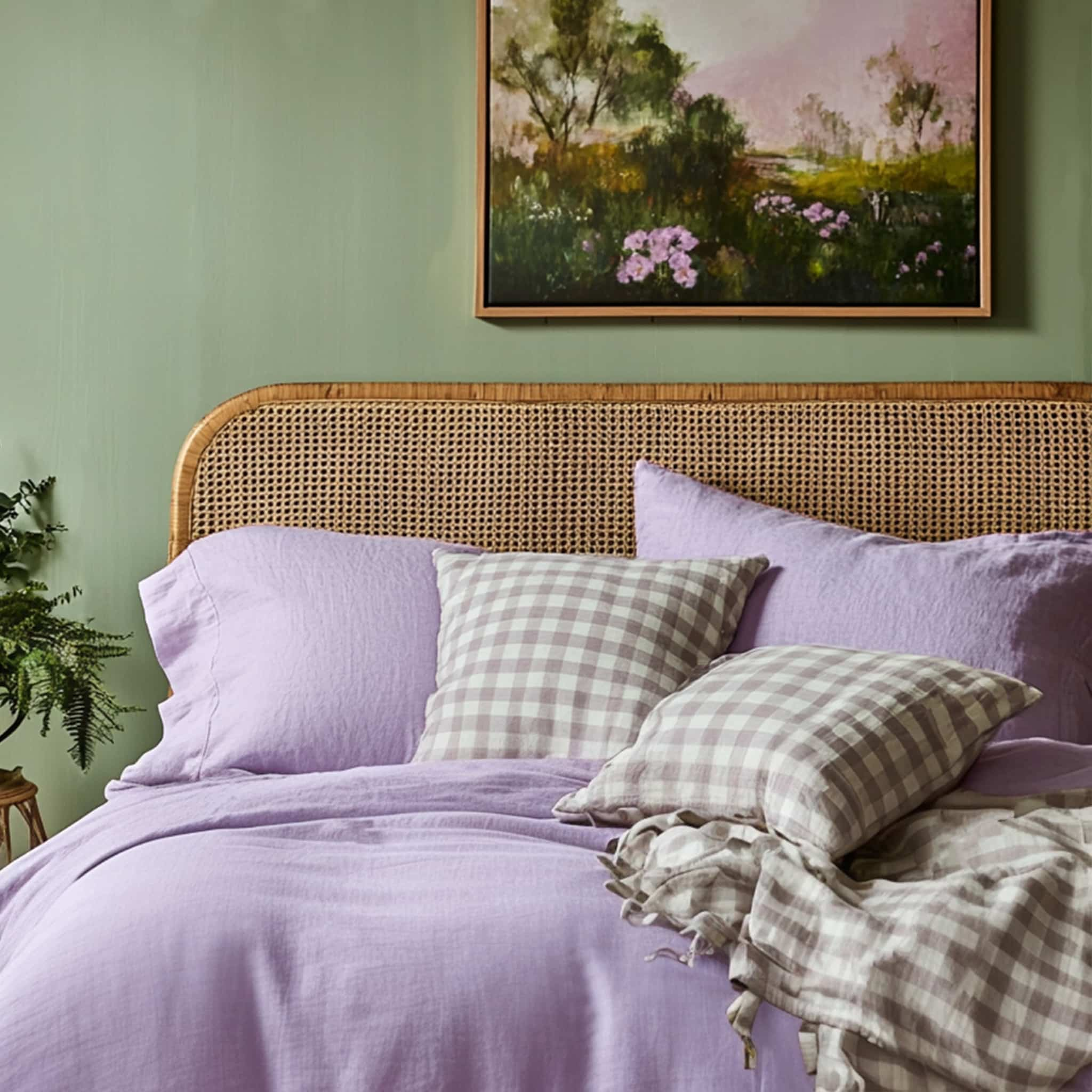 Lavender Linen Duvet Cover - Linen Times