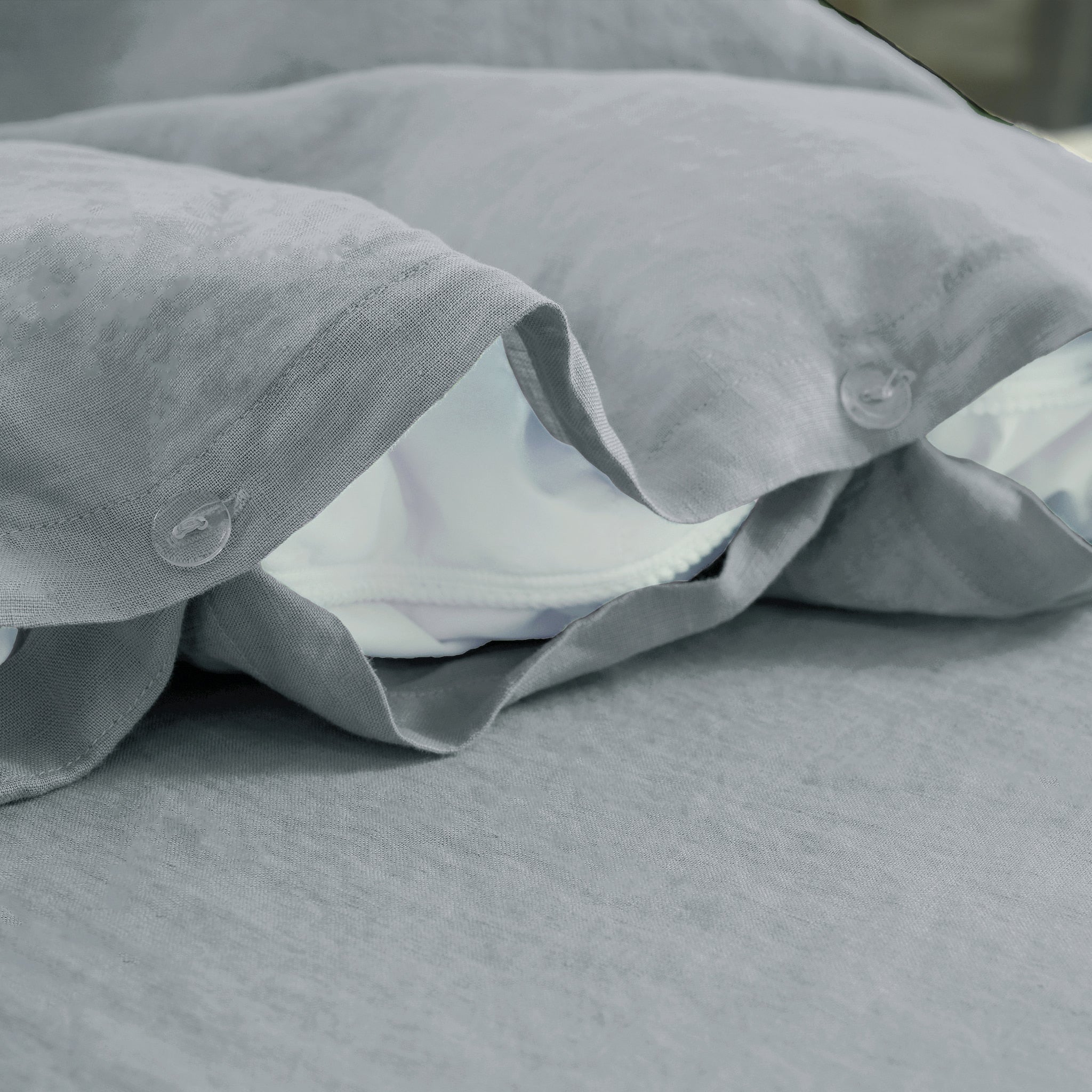 Light Grey Linen Duvet Cover - Linen Time