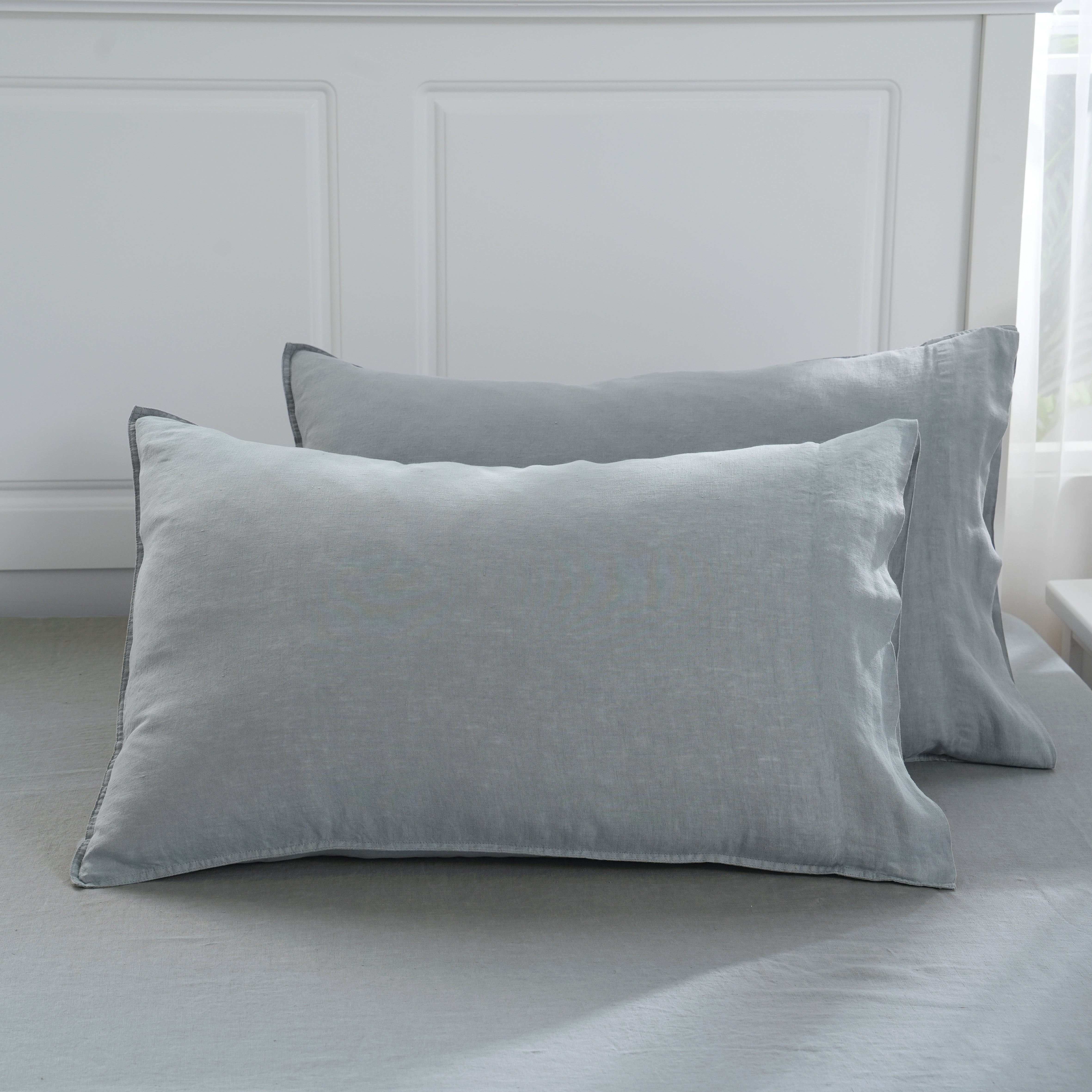 Light Grey Linen Sheet Set - Linen Time