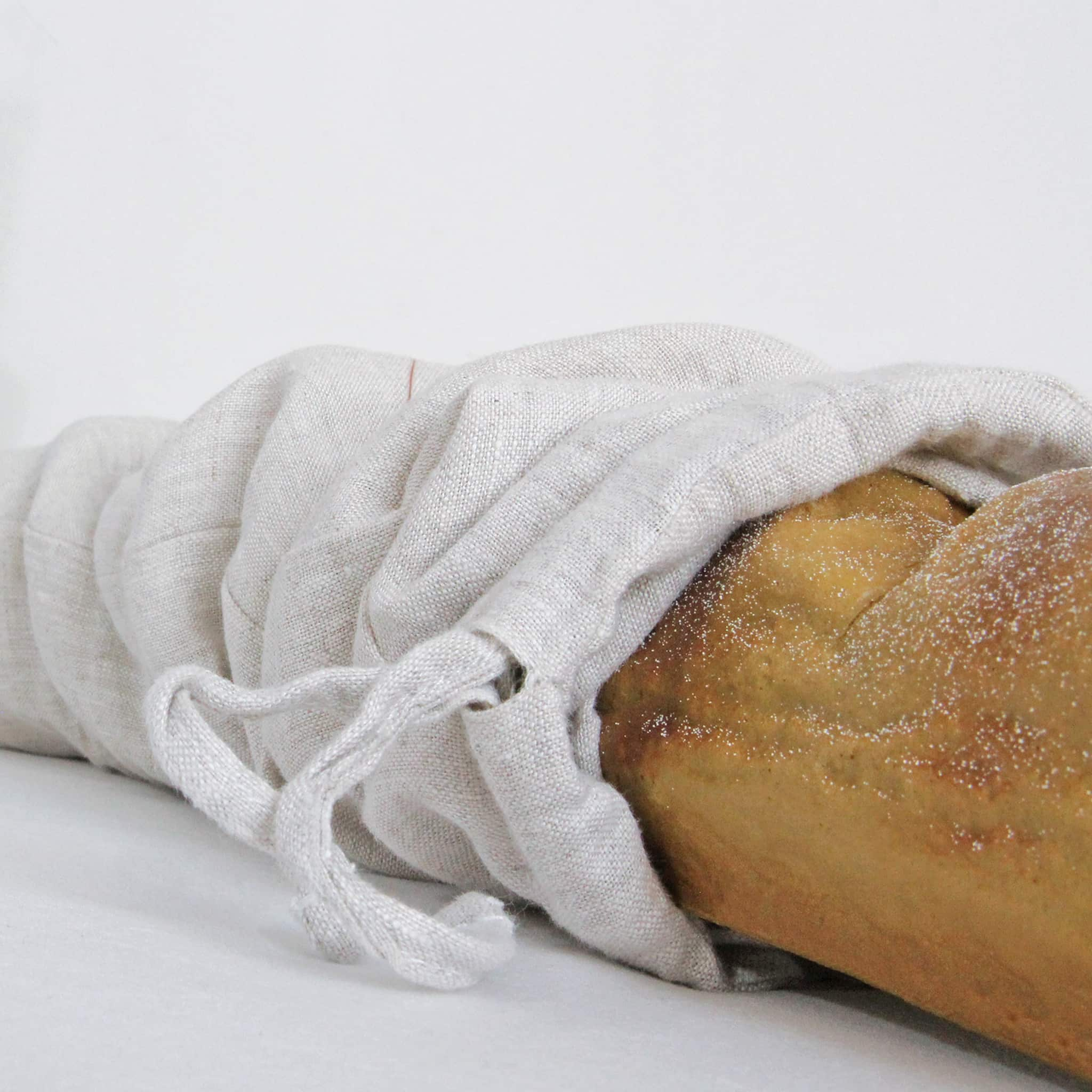 Natural Linen Baguette Bag 2 Pcs - Linen Time