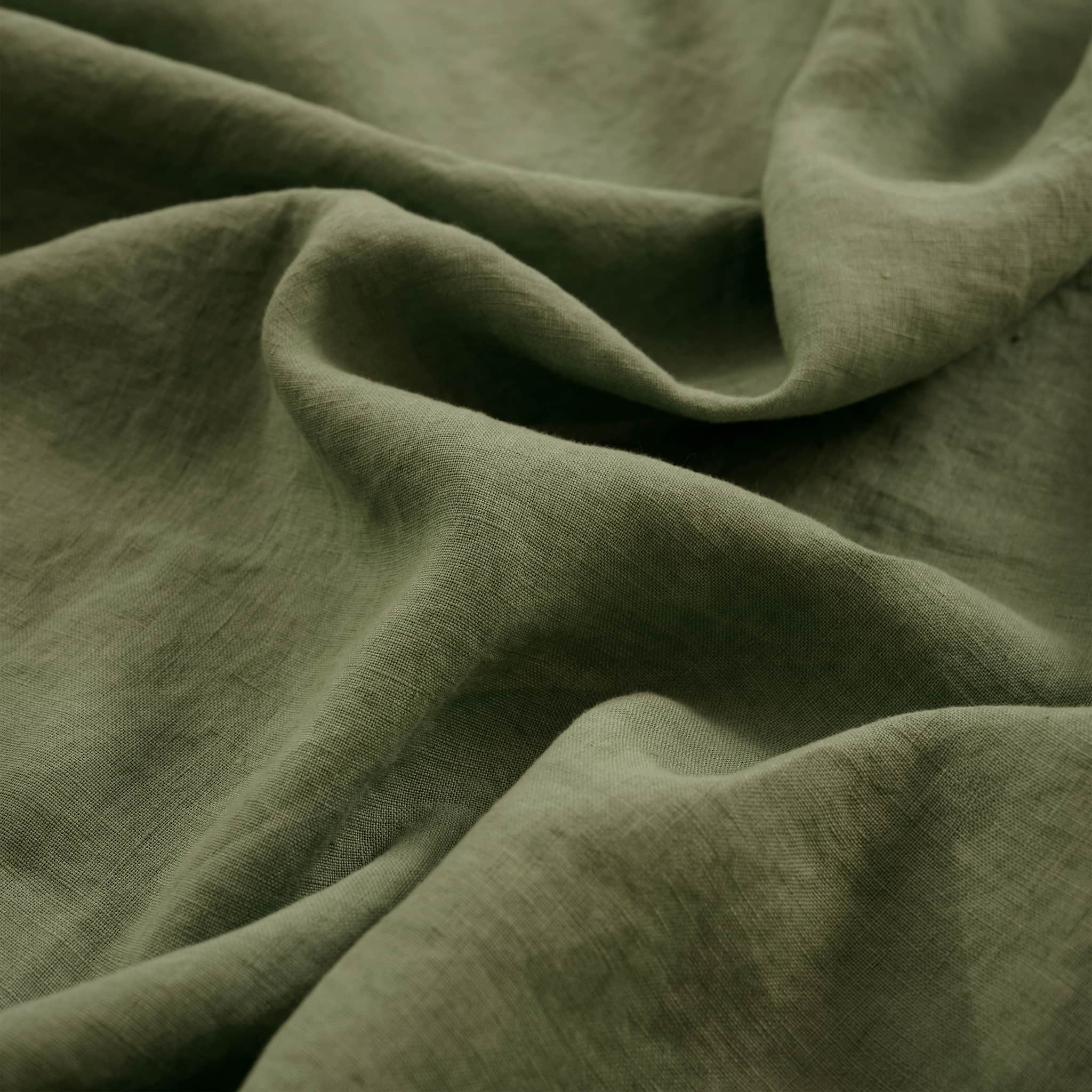 Moss Green Linen Duvet Cover - Linen Times