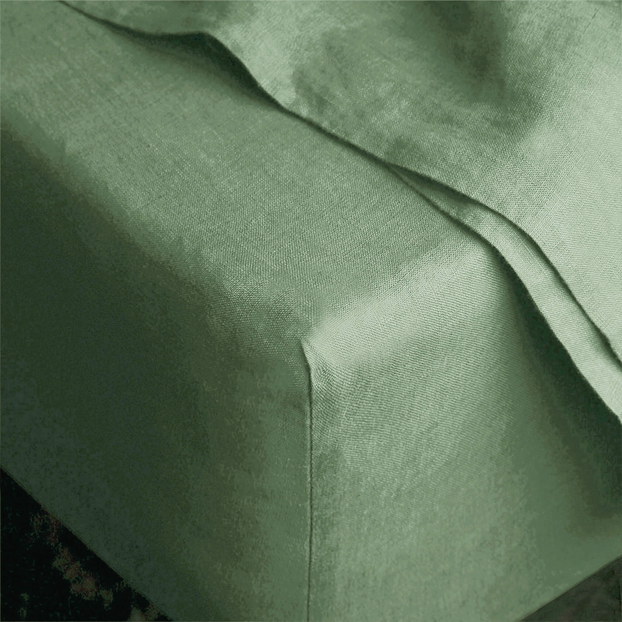 Olive Green Linen Fitted Sheet - Linen Times