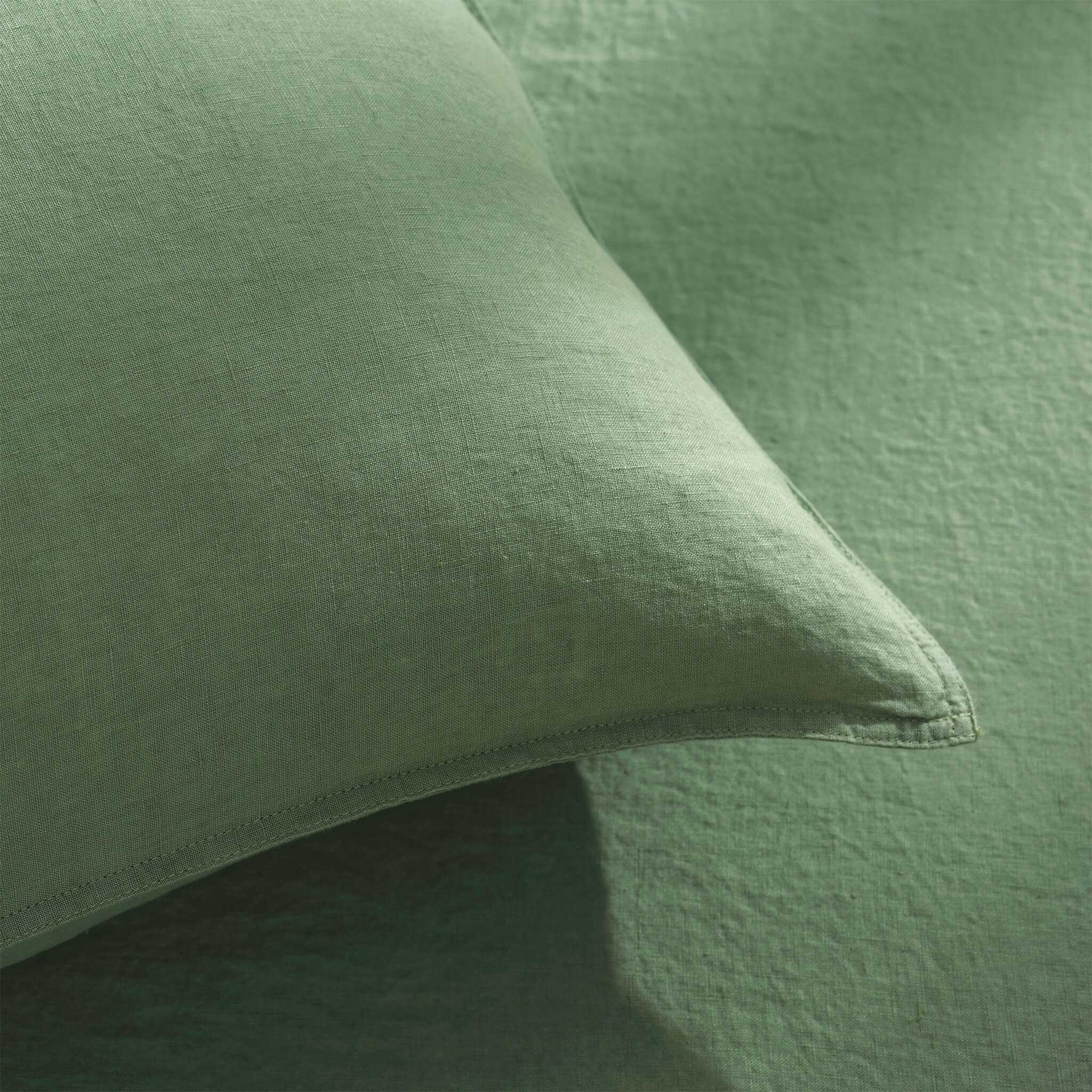 Olive Green Linen Pillowcase Set - Linen Times