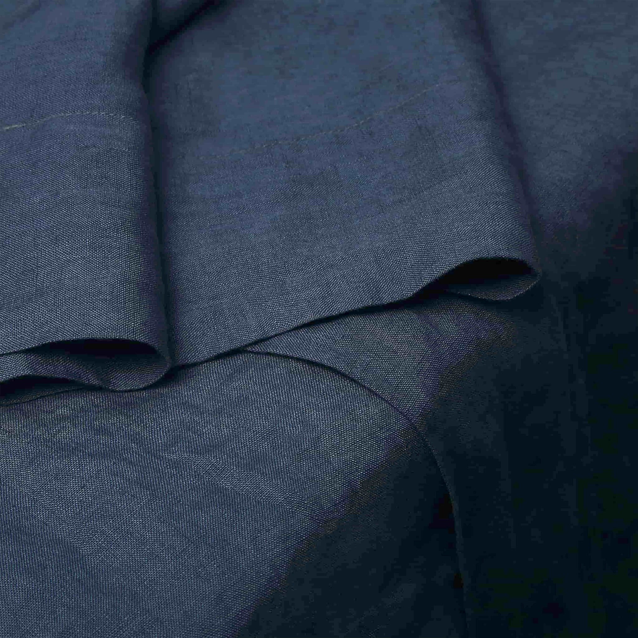 Pure Linen Fabric Curtains Clothing DIY Linen Fabric - Navy Blue - Linen Time #color_Navy Blue