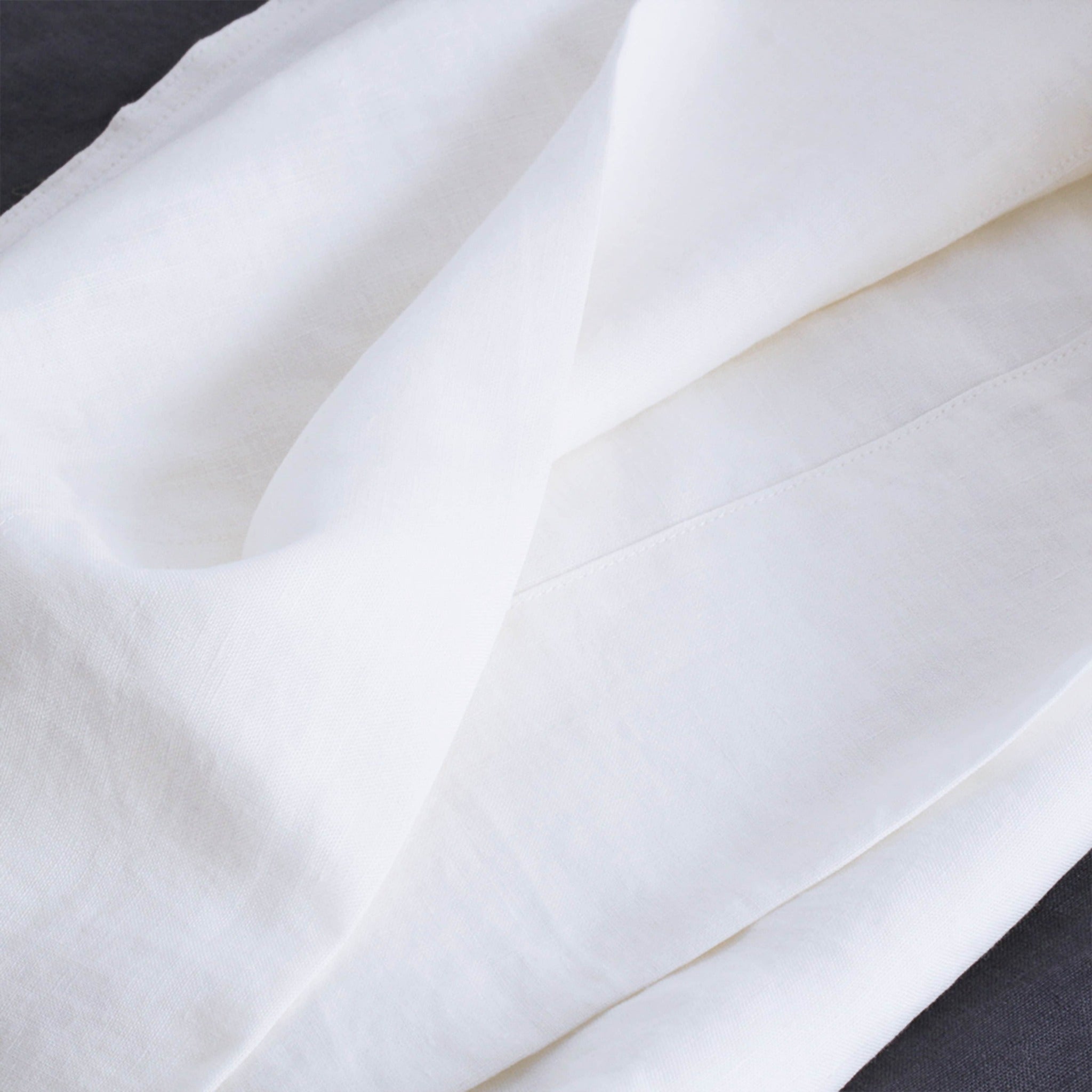 Pure Linen Fabric Curtains Clothing DIY Linen Fabric - White - Linen Time #color_White