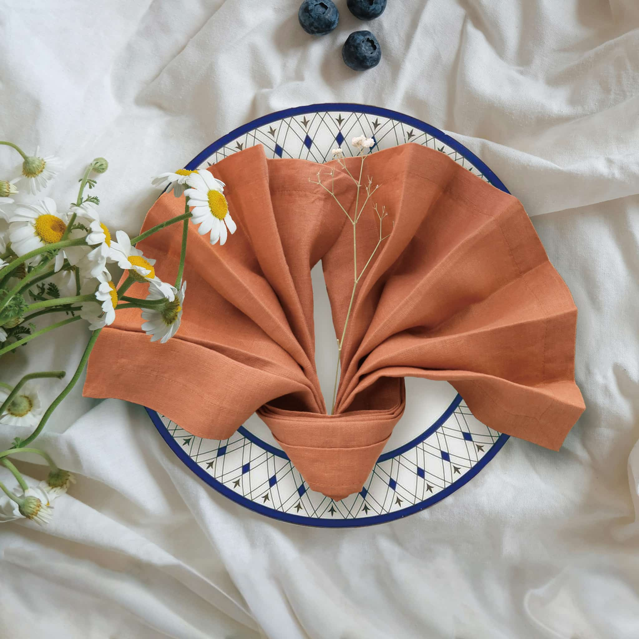 Pure Linen Napkins in Caramel - Linen Time#color_Caramel