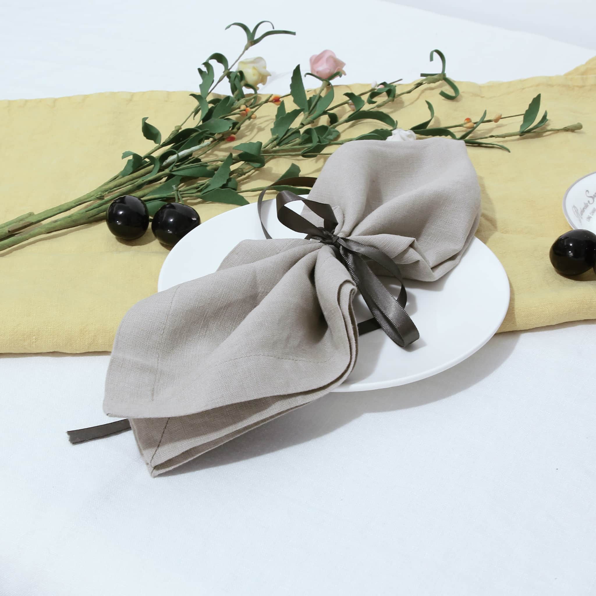 Pure Linen Napkins Khaki - Linen Time#color_Khaki