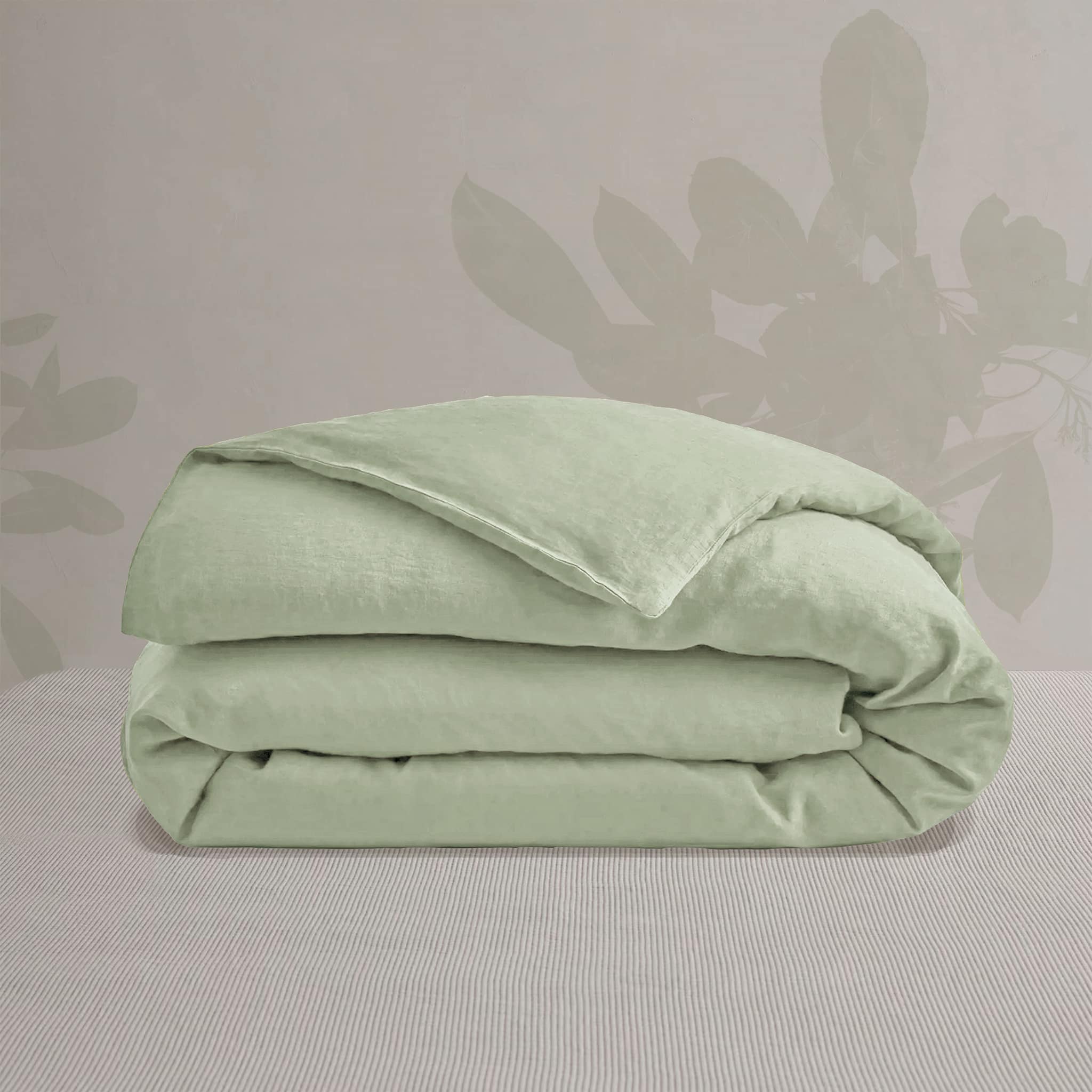 Sage Green Linen Duvet Cover - Linen Times