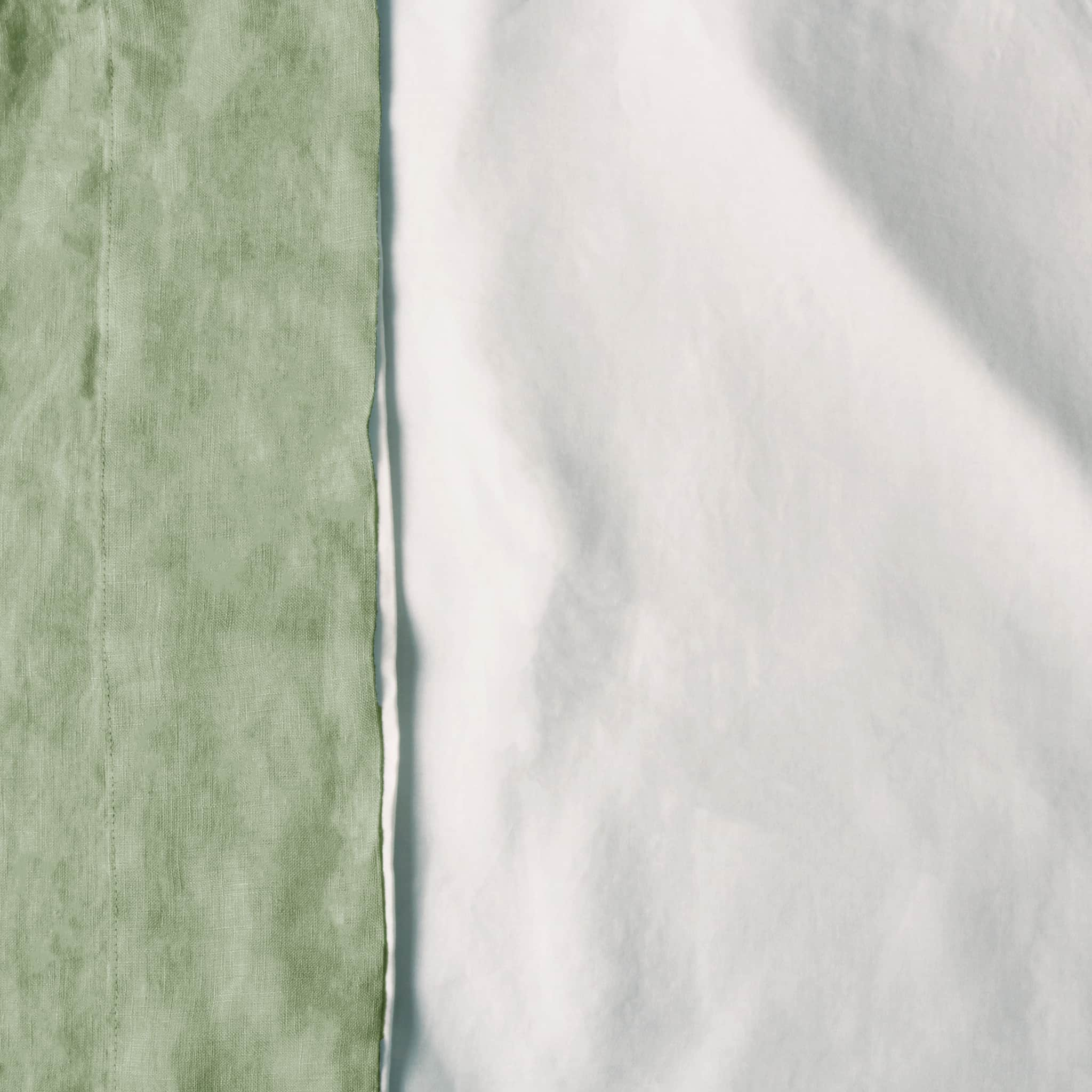 Sage Green Linen-Lyocell Reversible Pillowcase Set (Set Of 2) - Linen Time