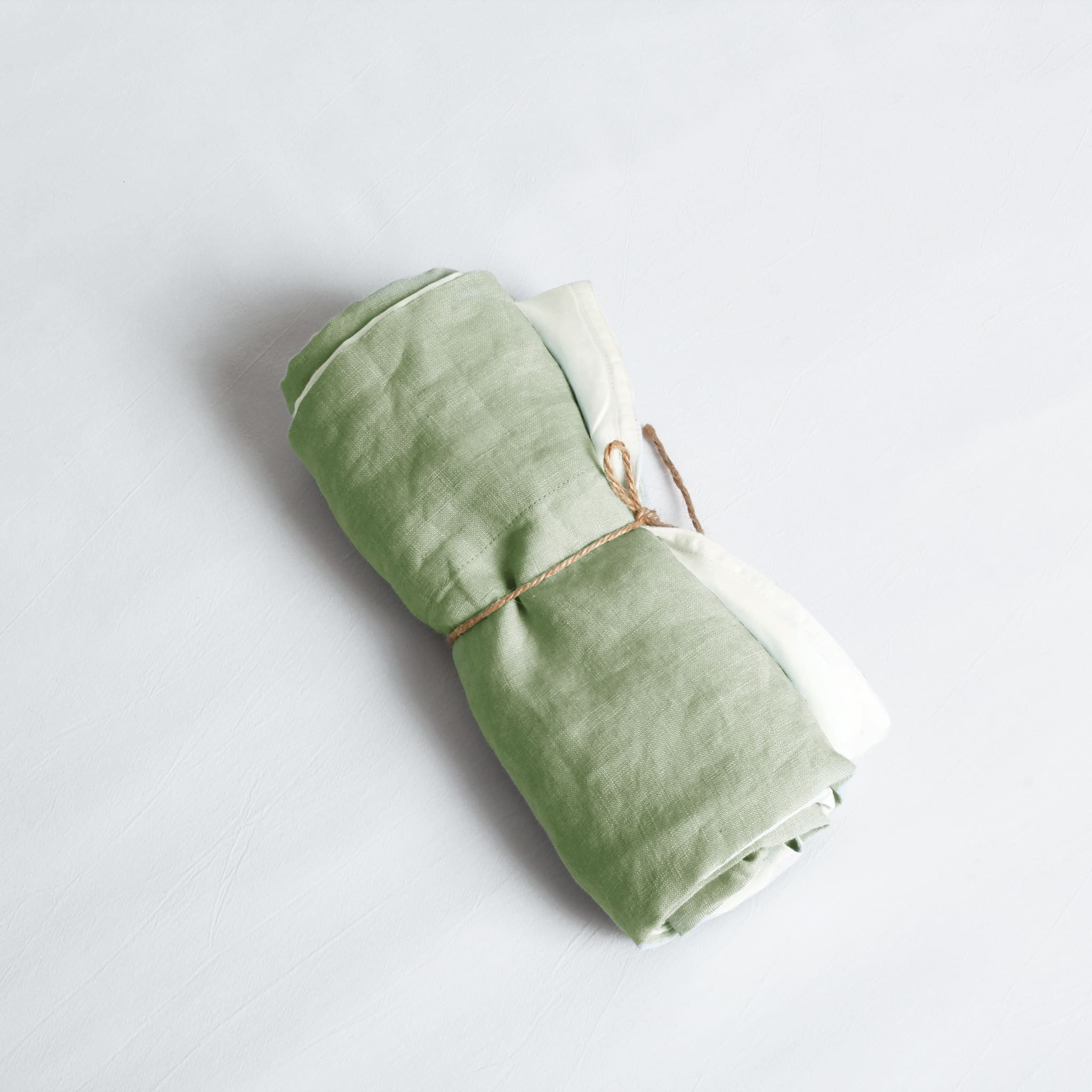 Sage Green Linen-Lyocell Reversible Pillowcase Set (Set Of 2) - Linen Time