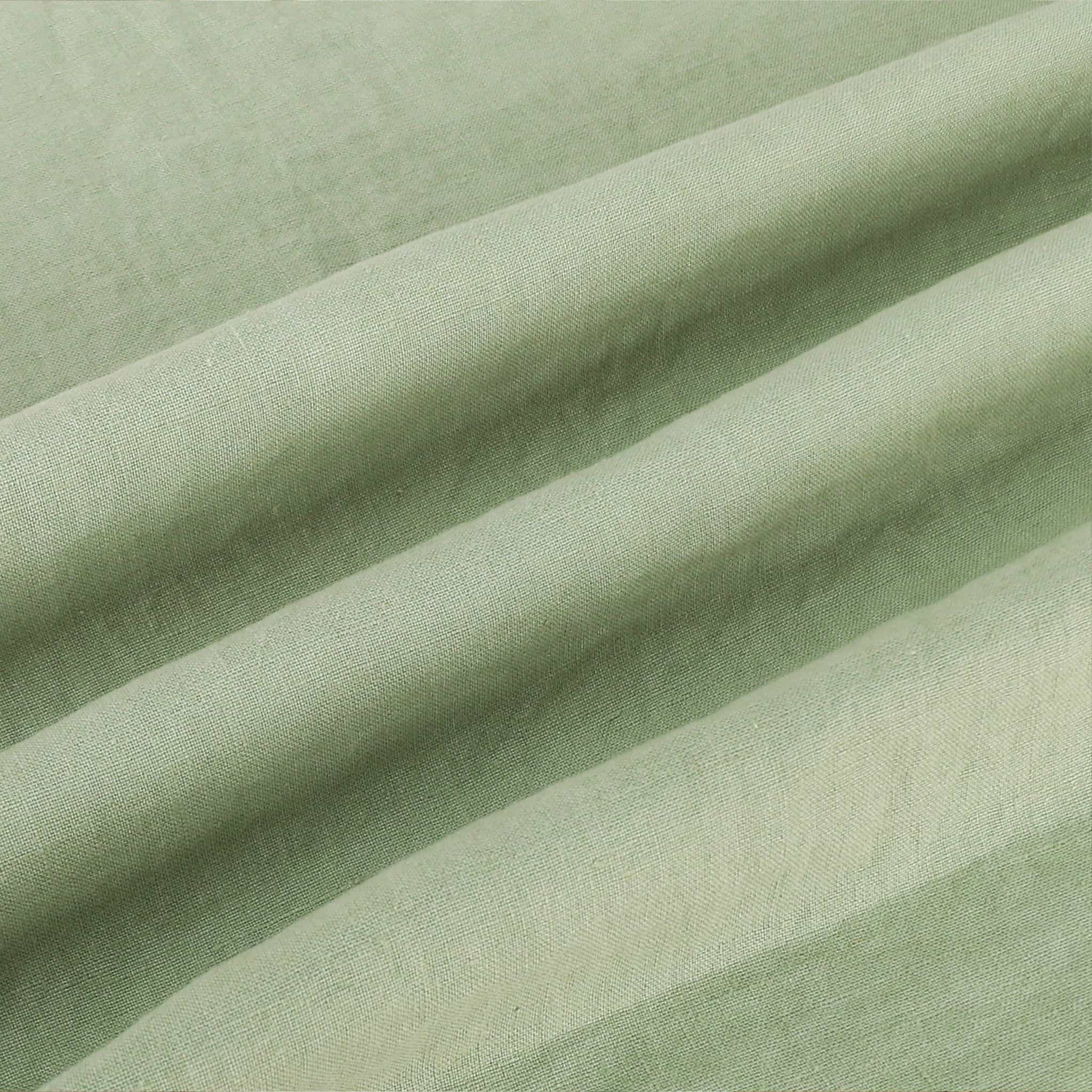 Sage Green Linen-Lyocell Reversible Pillowcase Set (Set Of 2) - Linen Time