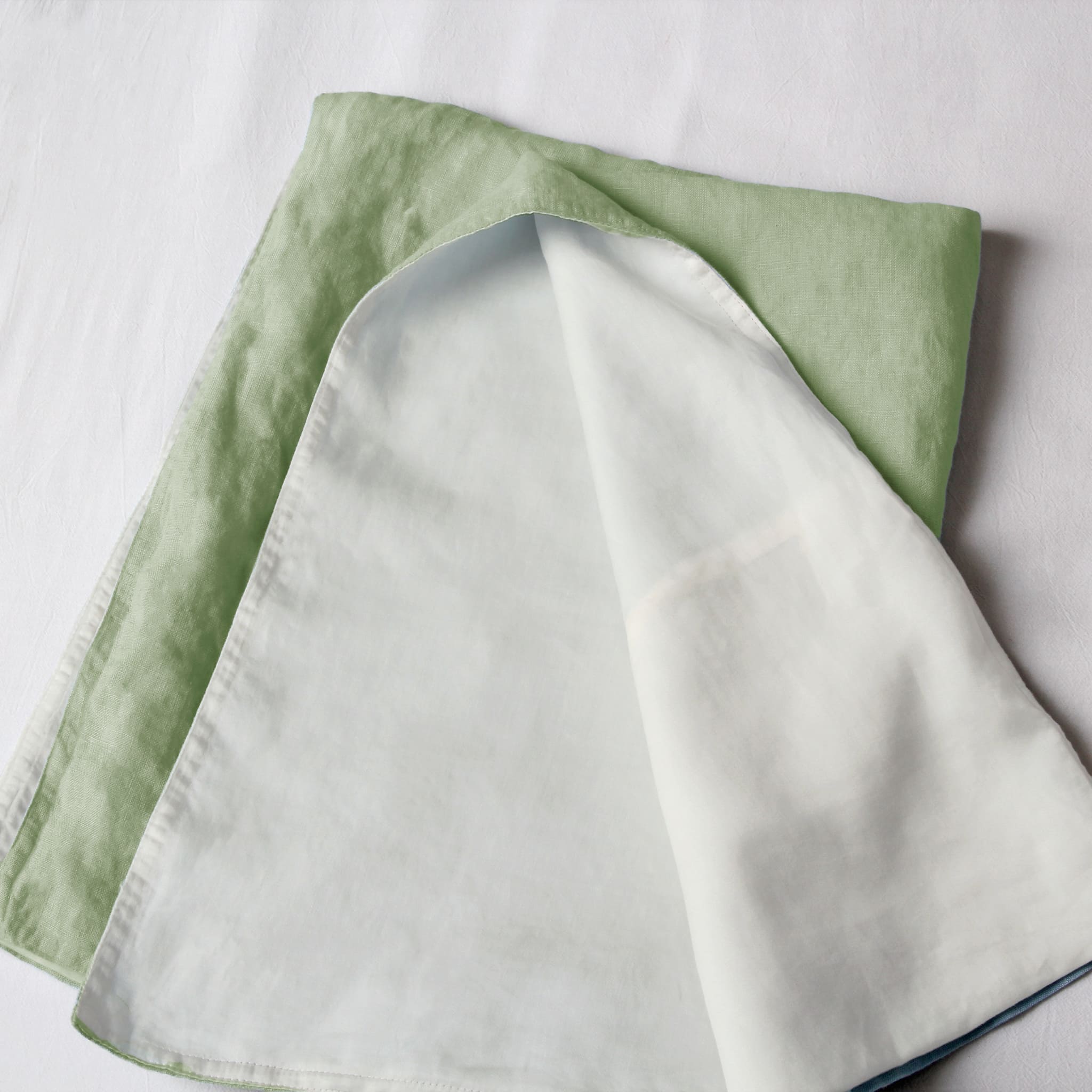 Sage Green Linen-Lyocell Reversible Pillowcase Set (Set Of 2) - Linen Time