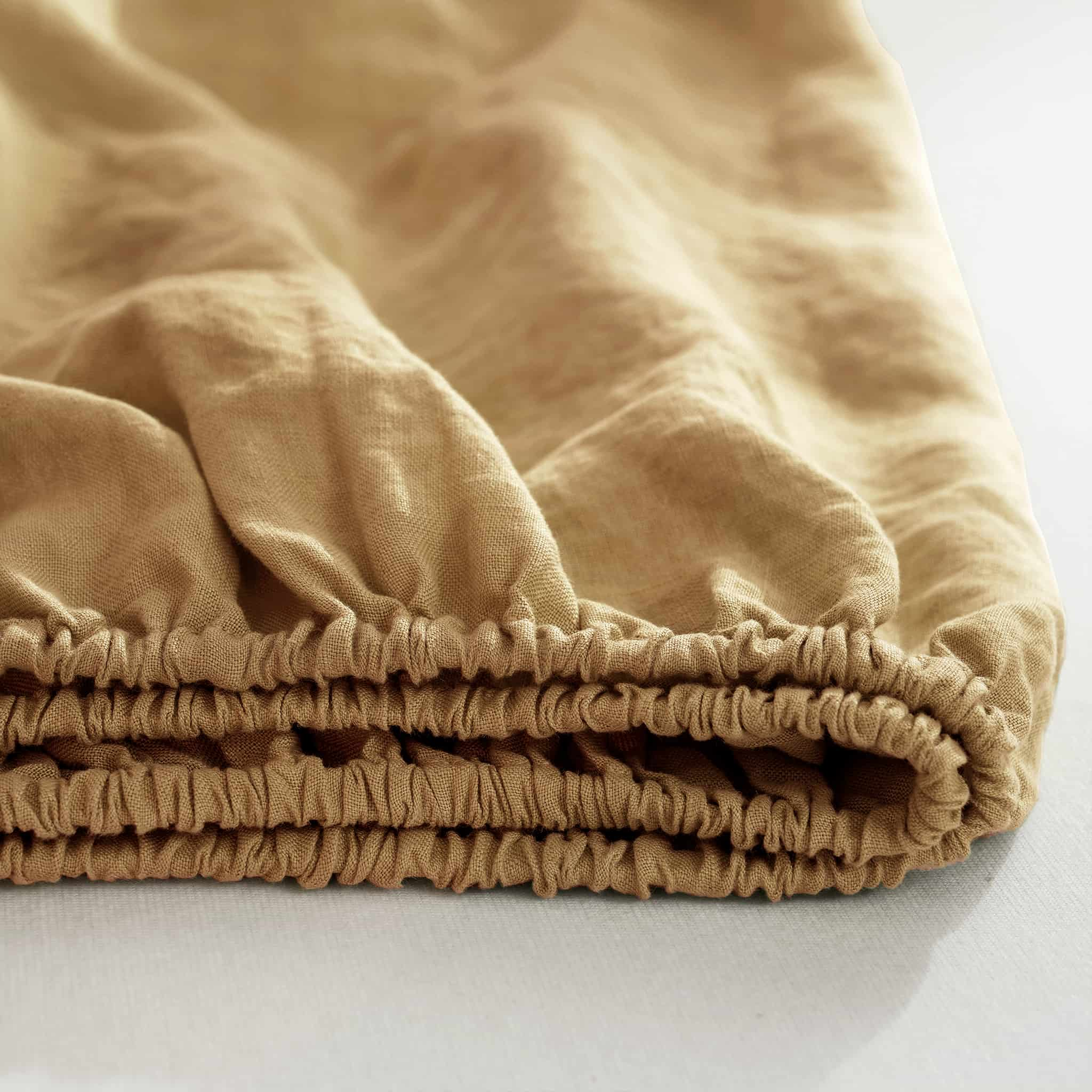 Sandy Beige Linen Fitted Sheet - Linen Times