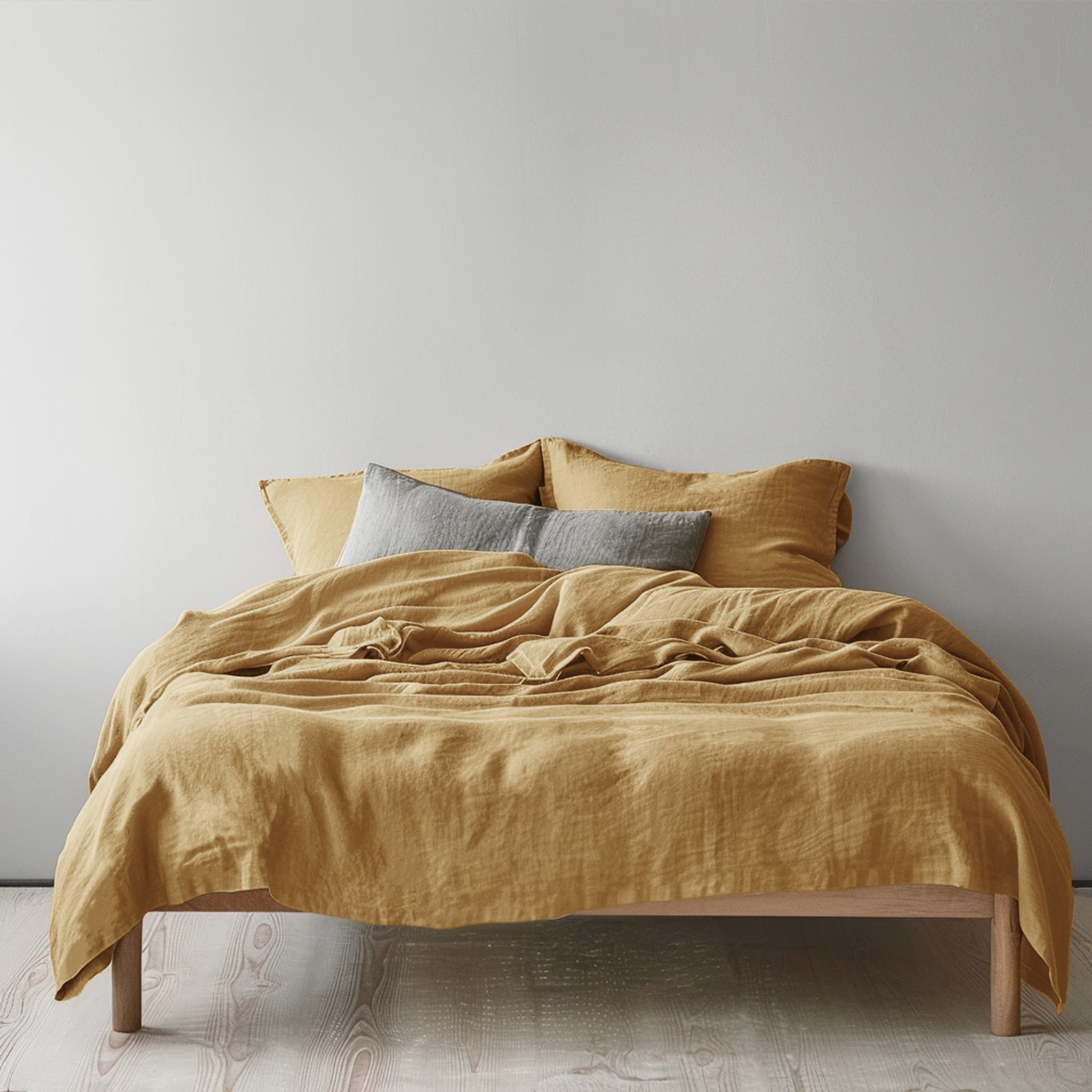 Sandy Beige Linen Flat Sheet - Linen Times