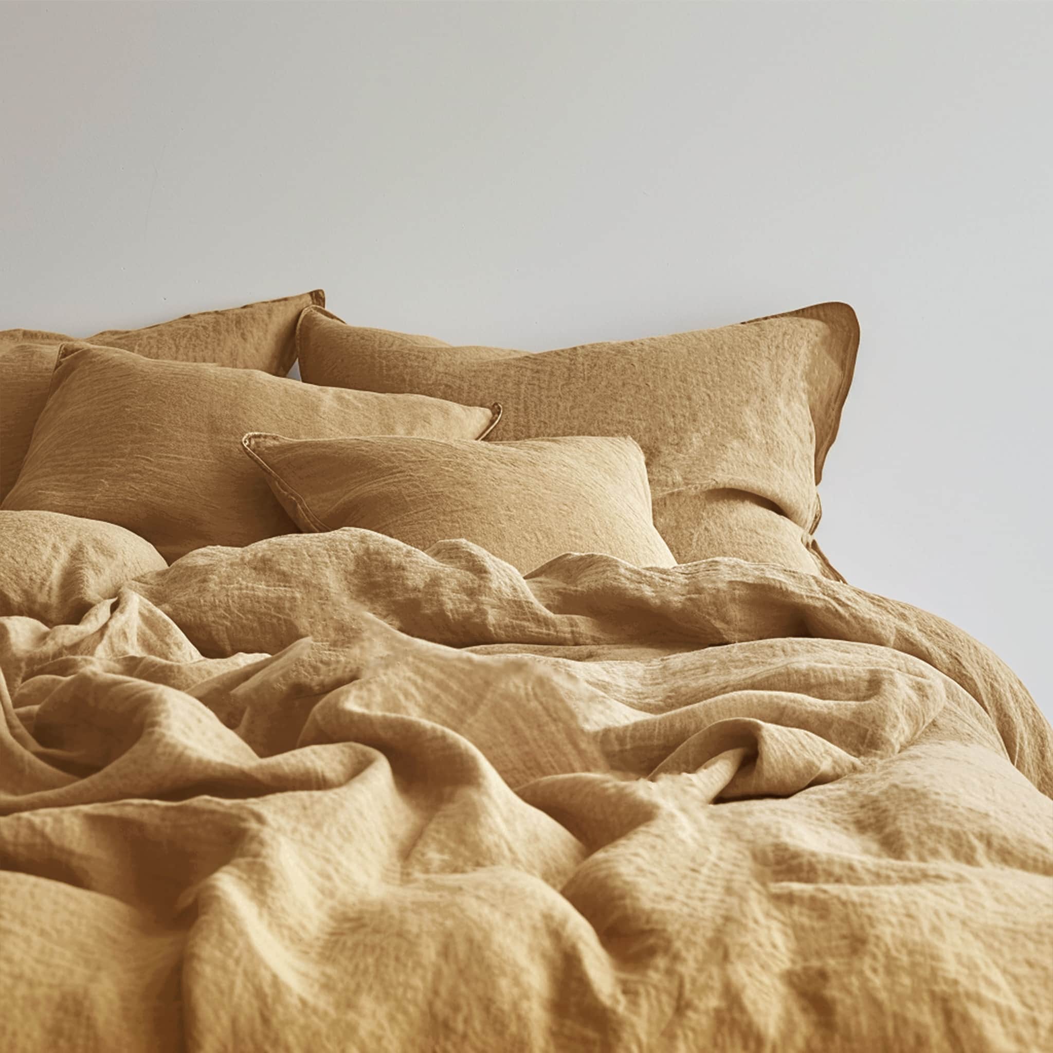 Sandy Beige Linen Flat Sheet - Linen Times