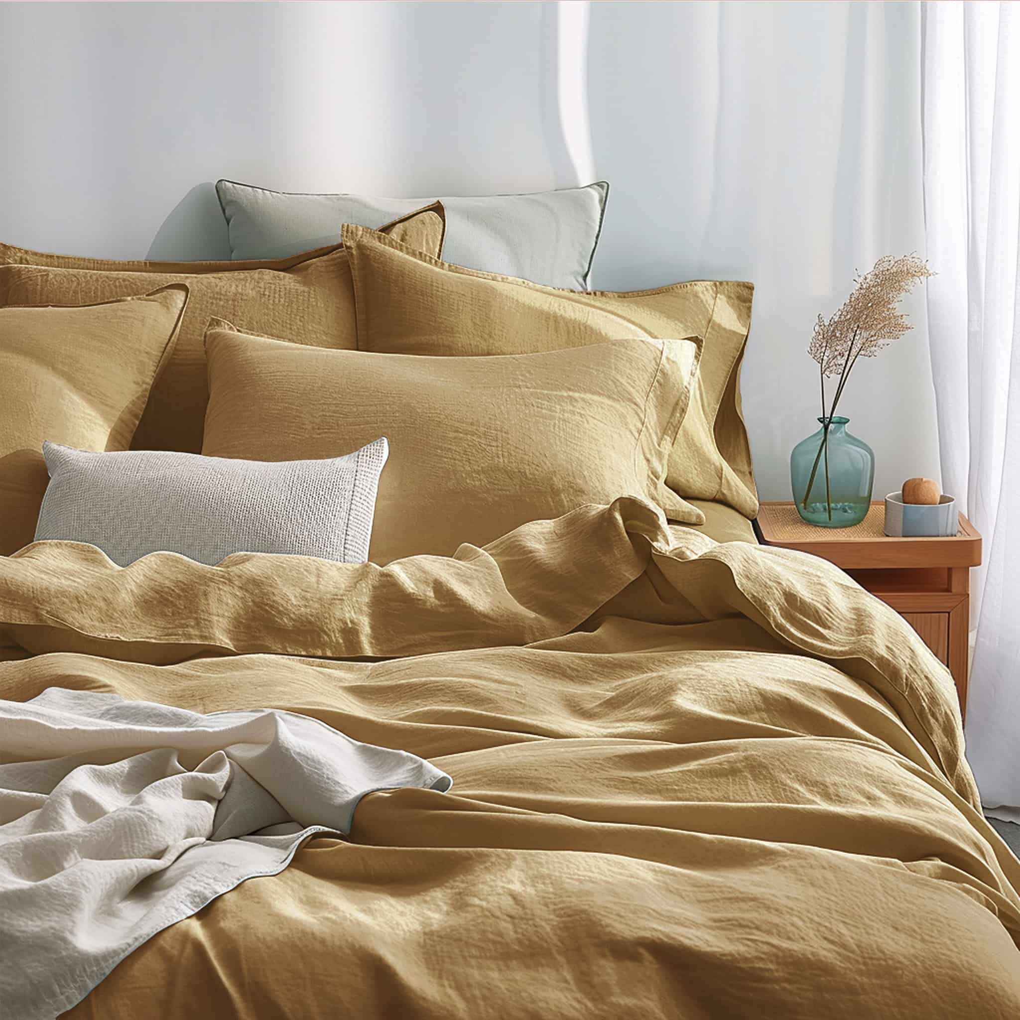 Sandy Beige Linen Pillowcase Set - Linen Times