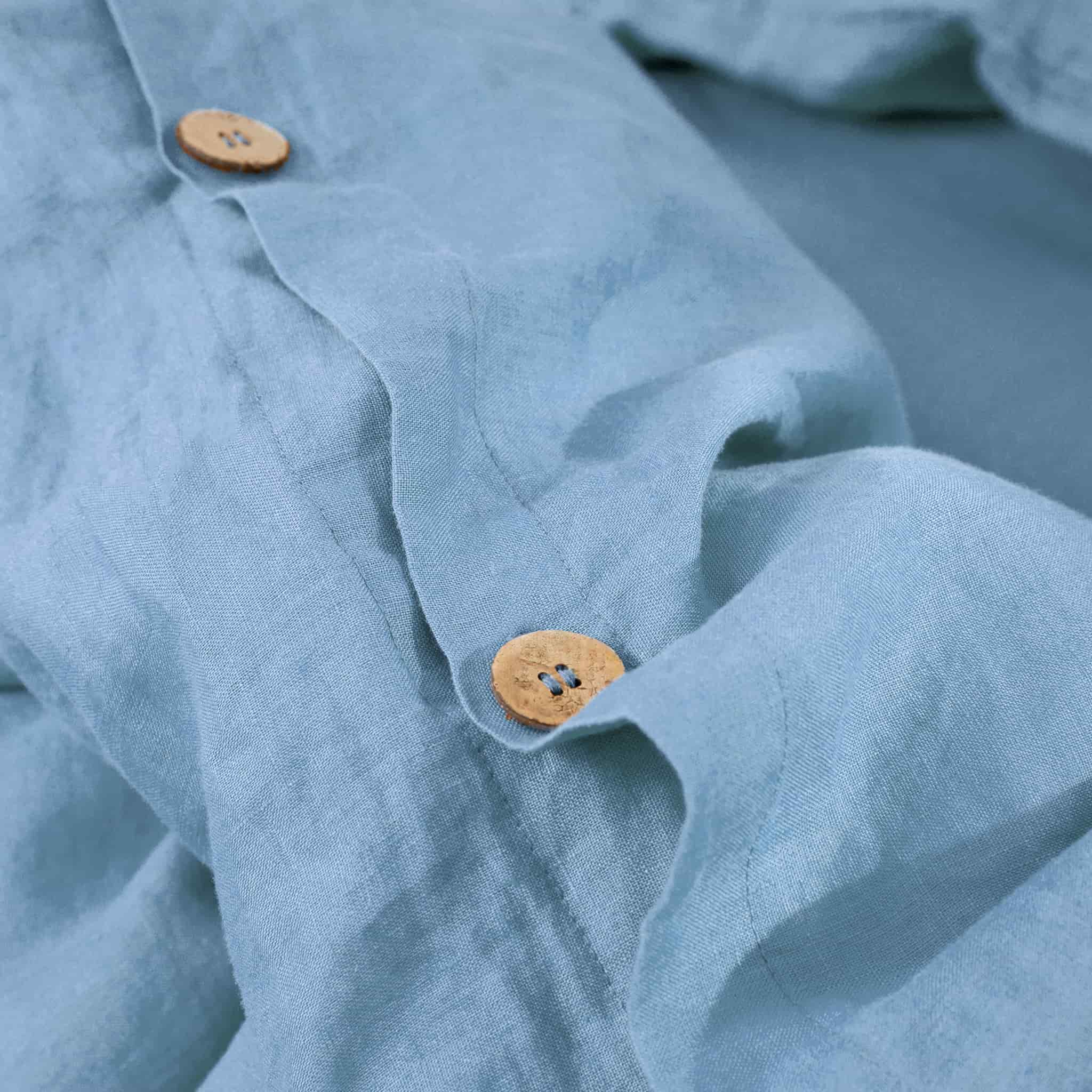 Sky Blue Linen Duvet Cover - Linen Times