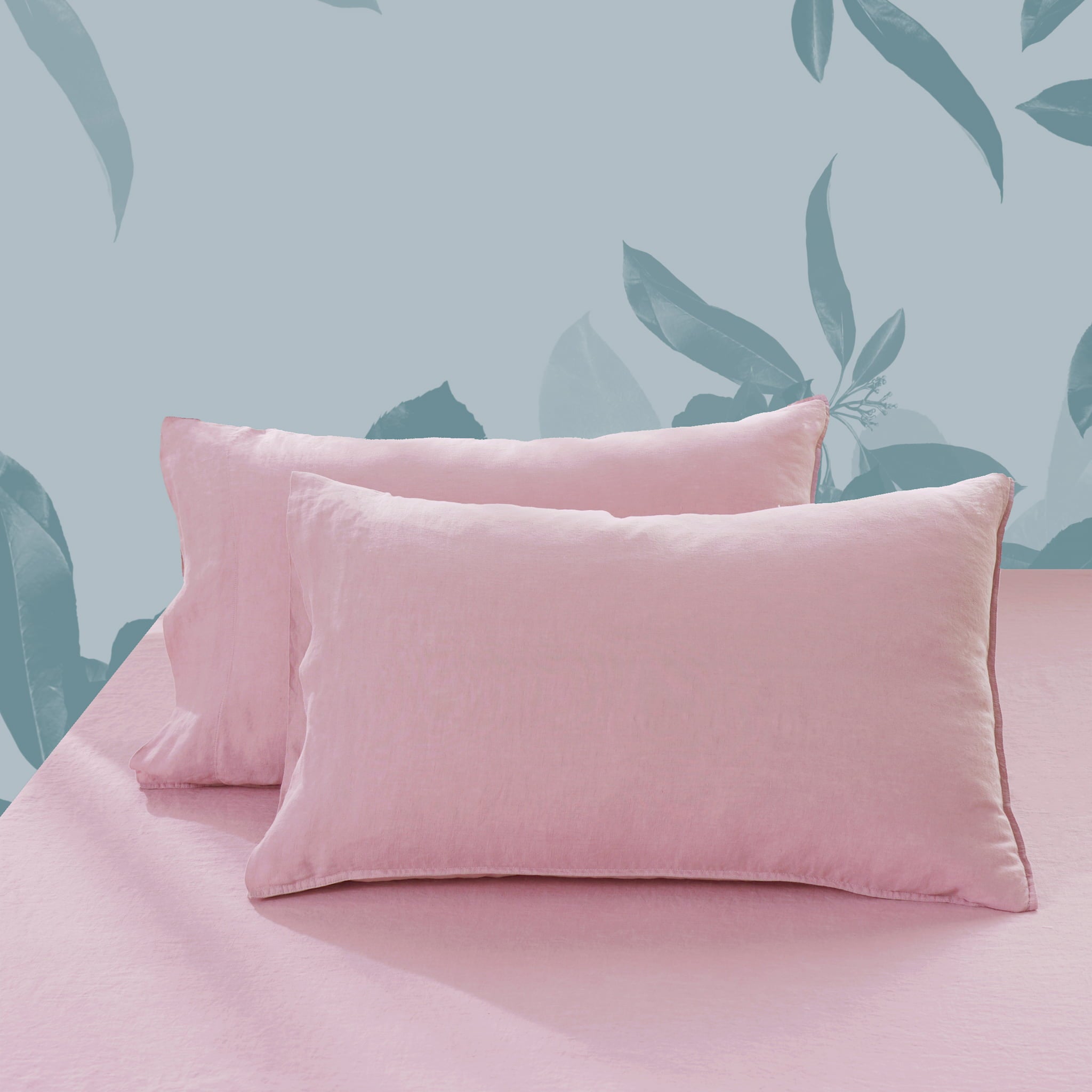 Soft Pink Linen Pillowcase Set - Linen Time