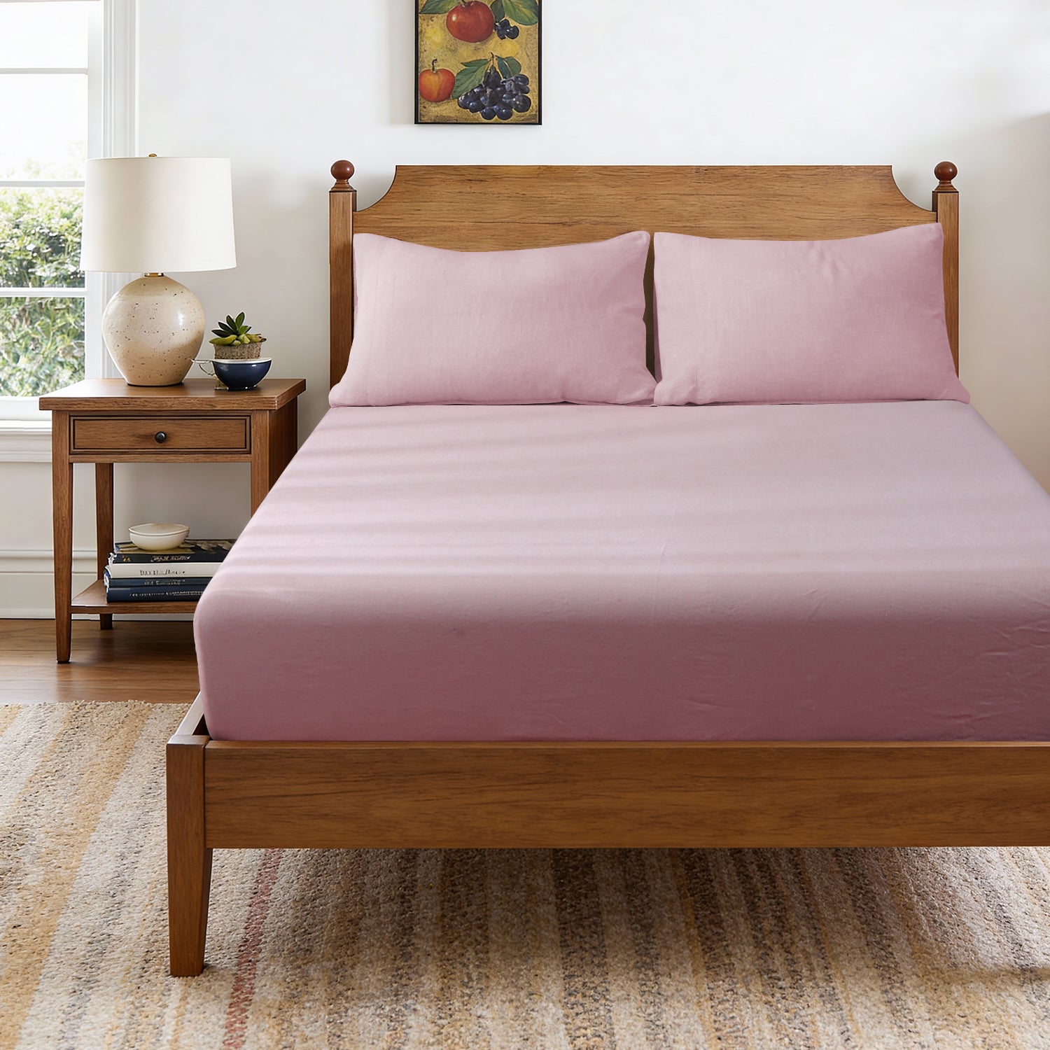 Soft Pink Linen Sheet Set Deal