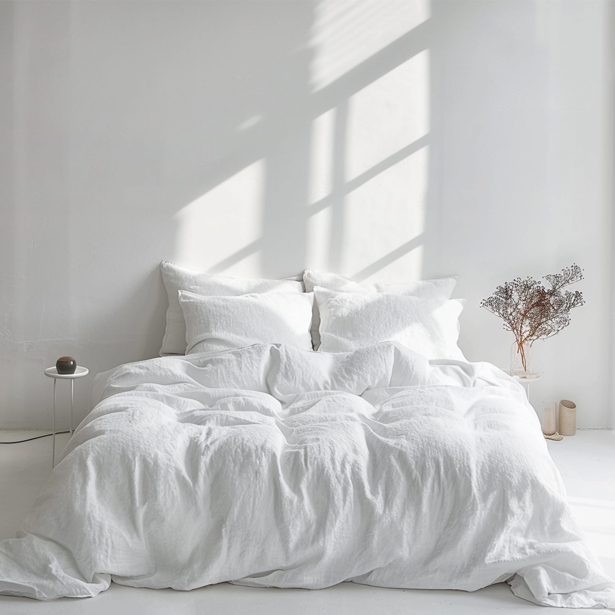 White Linen Duvet Cover Set - Linen Times